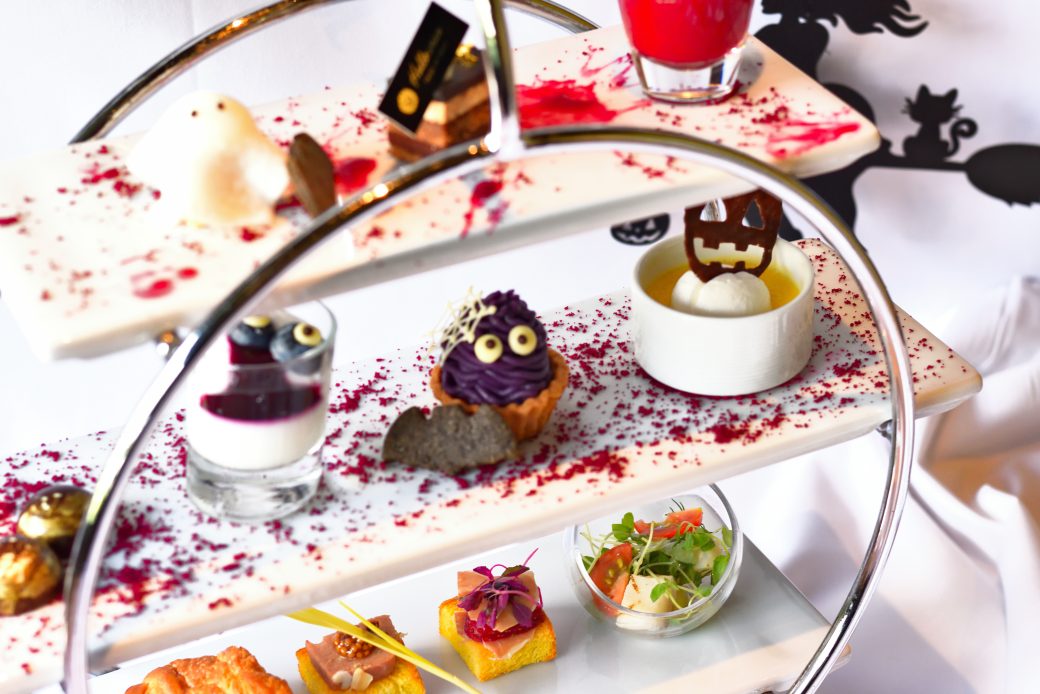 【9～10月限定】九州産の紫芋や巨峰など秋の味覚を存分に使った「ハロウィンアフタヌーンティー」が登場！